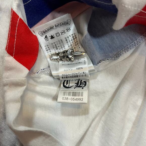 Authentic Chrome Hearts Union Jack UK Flag Logo Tee S - Picture 9 of 9